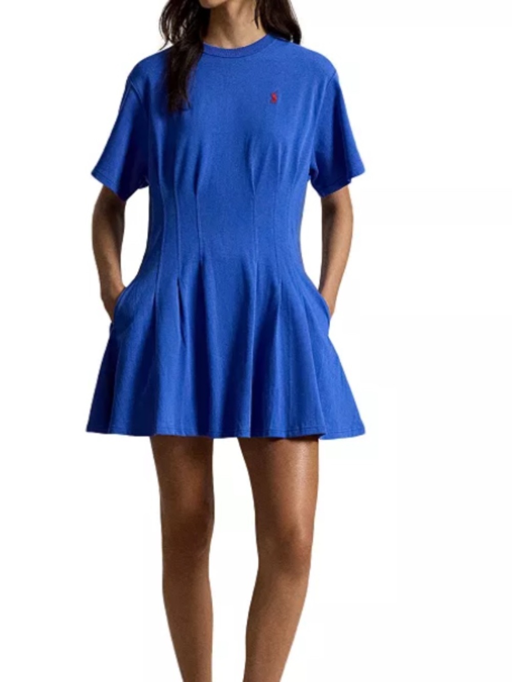 Polo Ralph Lauren Shaped Cotton Jersey Tee Dress Blue M NWT